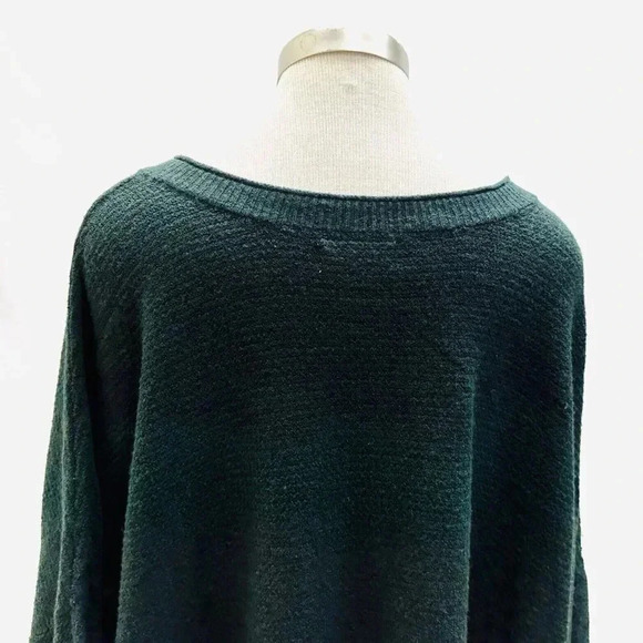 NWT SONOMA Women Long Sleeve Pullover V-Neck Green Knit Cotton Sweater Size 4X - Picture 9 of 14